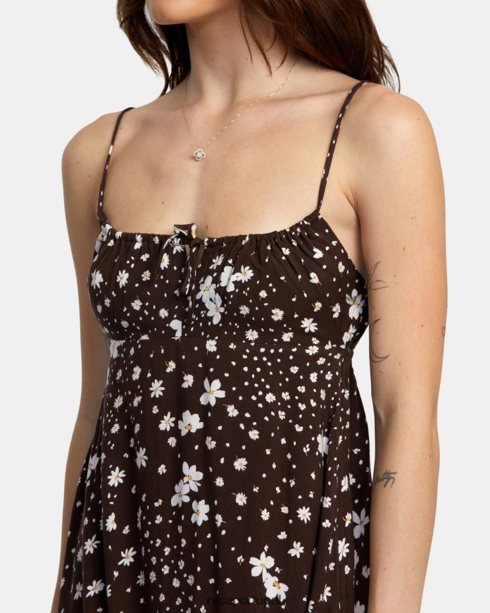 roupas RVCA mulheres vestido de sol de horas extras Java N00F2H1657