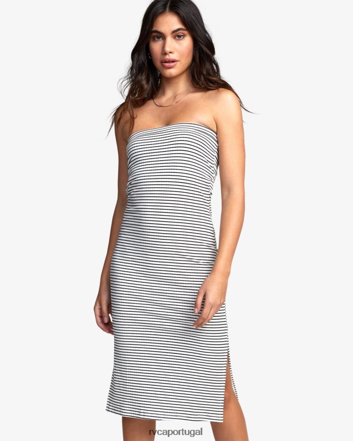 roupas RVCA mulheres vestido estável off white N00F2H1313