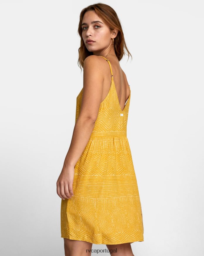 roupas RVCA mulheres vestido estampado nolan ouropel N00F2H1327