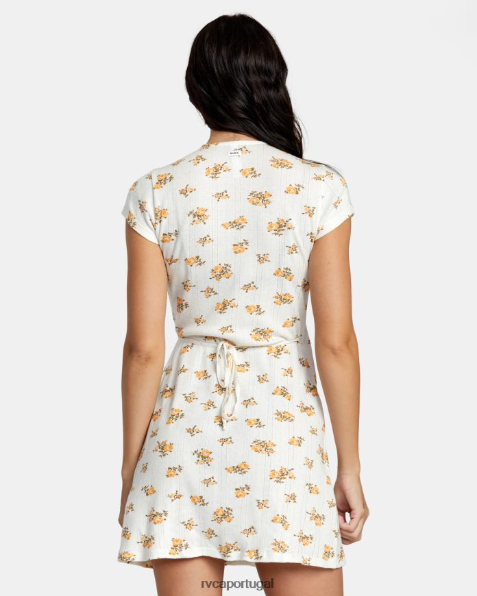 roupas RVCA mulheres vestido maddy pointelle sussurrar branco N00F2H1215