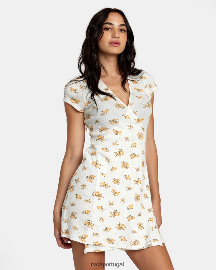 roupas RVCA mulheres vestido maddy pointelle sussurrar branco N00F2H1215