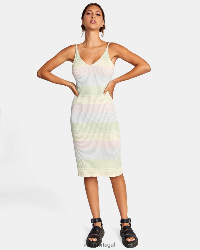 roupas RVCA mulheres vestido midi fire multi N00F2H1463