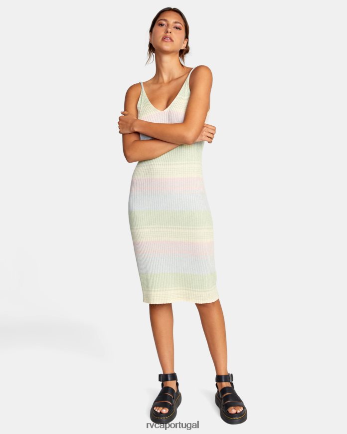 roupas RVCA mulheres vestido midi fire multi N00F2H1463