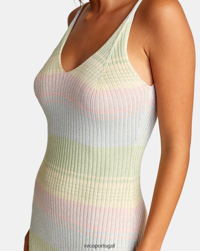 roupas RVCA mulheres vestido midi fire multi N00F2H1463