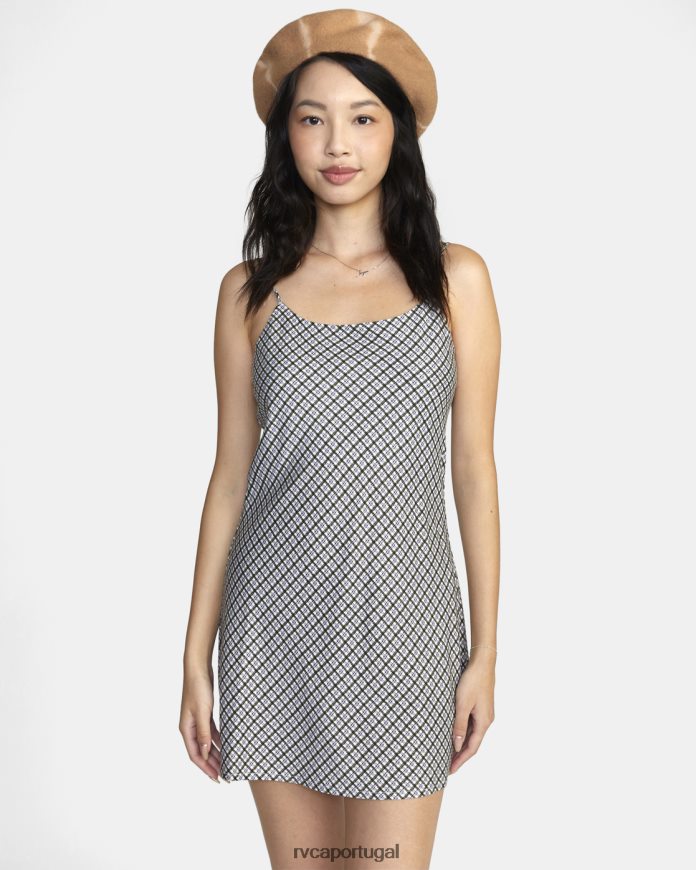 roupas RVCA mulheres vestido midi macarthur nuvem N00F2H1546