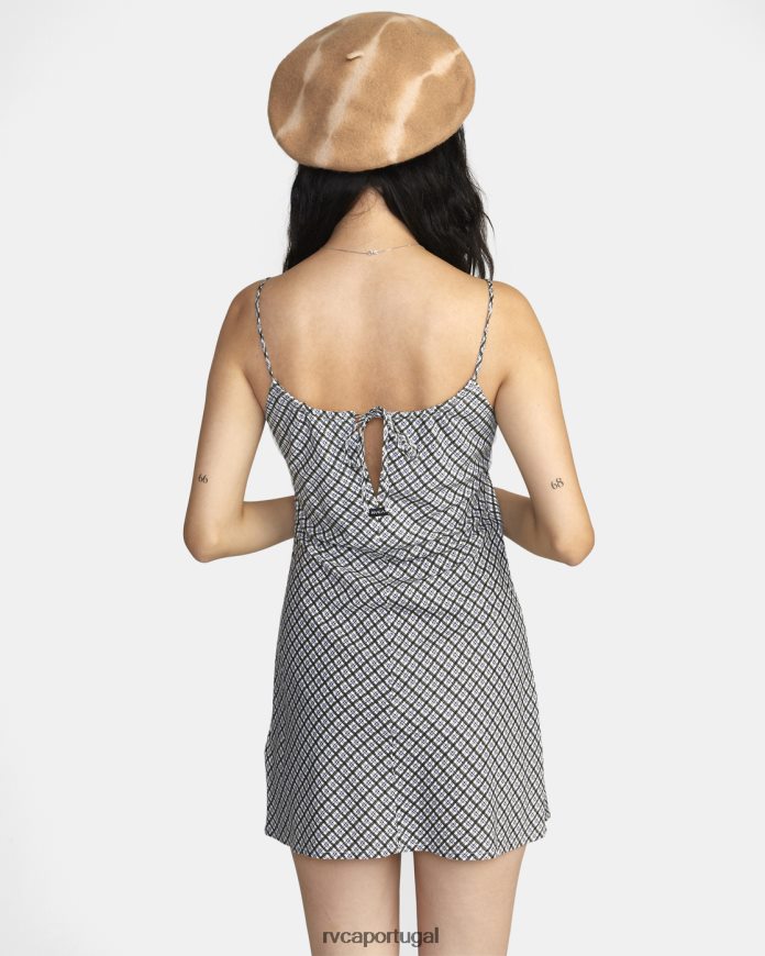 roupas RVCA mulheres vestido midi macarthur nuvem N00F2H1546