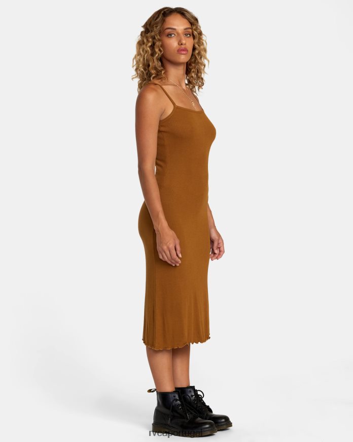 roupas RVCA mulheres vestido midi midi Siena N00F2H1198