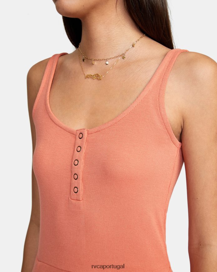 roupas RVCA mulheres vestido midi repetido damasco N00F2H1566