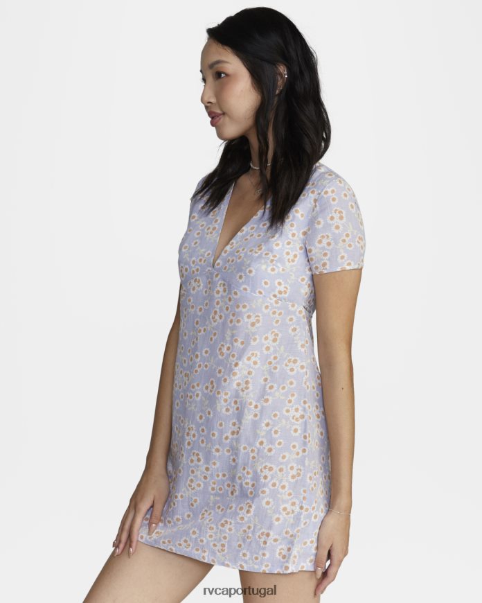 roupas RVCA mulheres vestido mini veda céu cósmico N00F2H1559