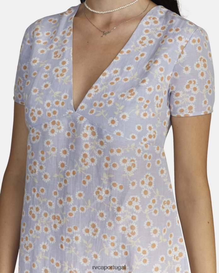 roupas RVCA mulheres vestido mini veda céu cósmico N00F2H1559