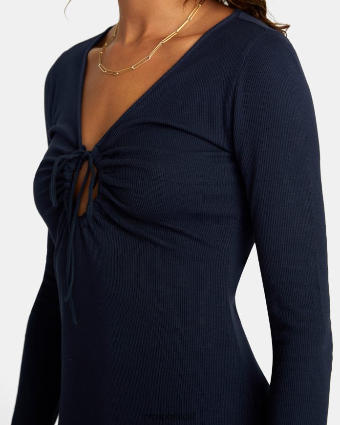 roupas RVCA mulheres vestido rosa meia-noite N00F2H1635