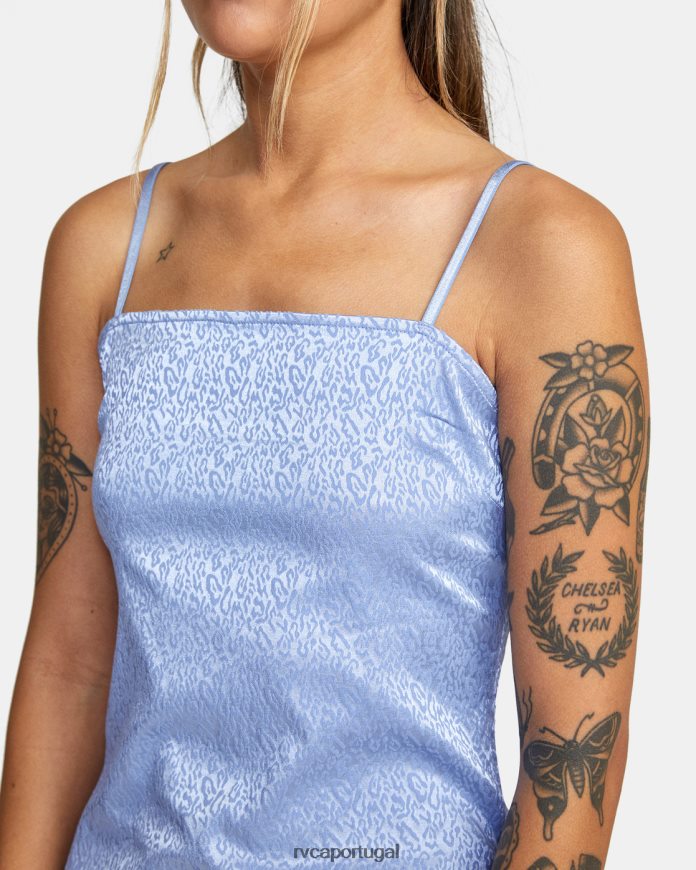 roupas RVCA mulheres vestido tanque explorador cinza roxo N00F2H1560