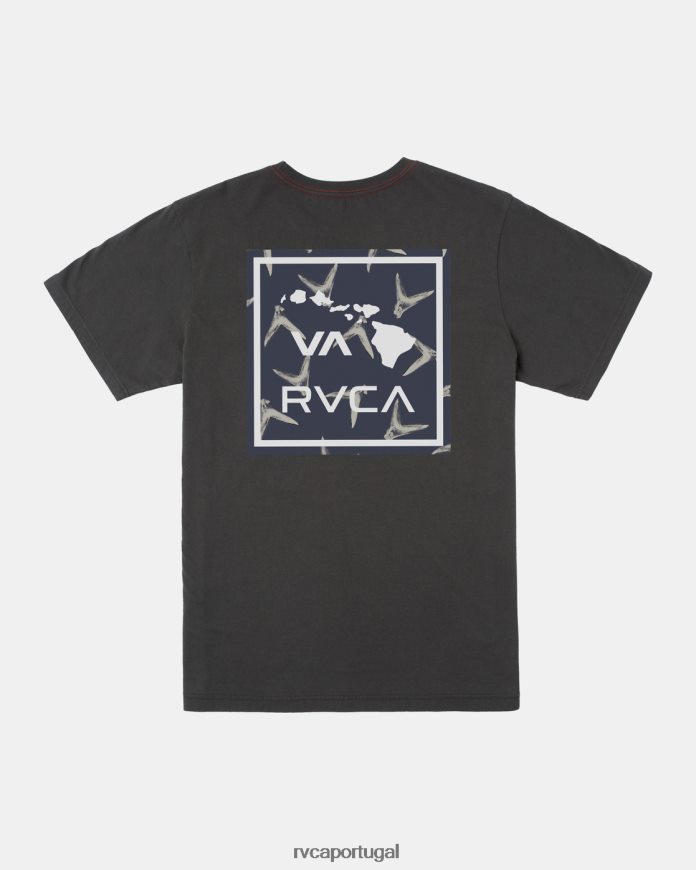 roupas RVCA Rapazes camiseta havaí va barbatanas pirata preto N00F2H262