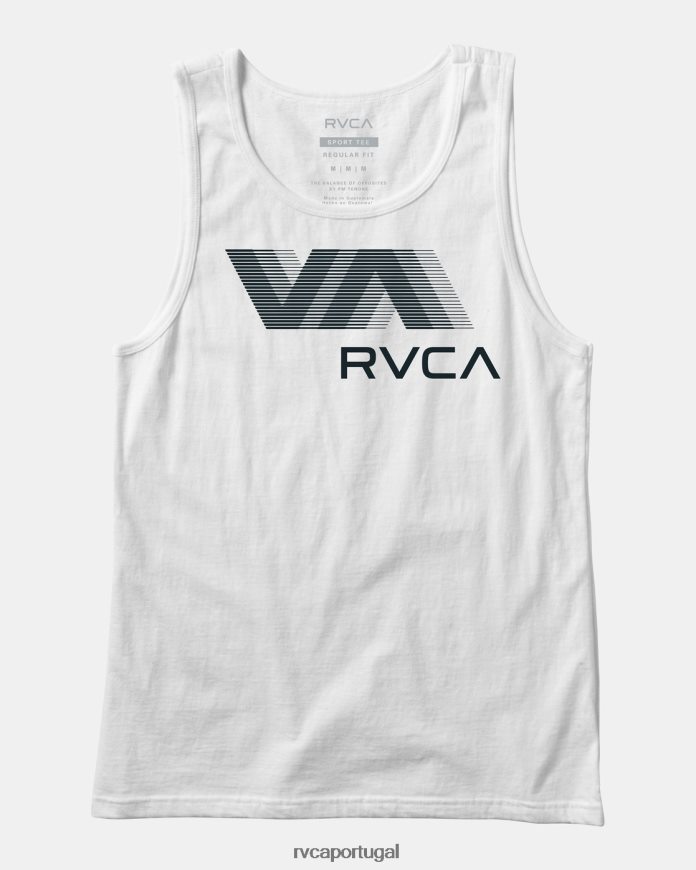 roupas RVCA Rapazes va tanque de desfoque branco N00F2H755