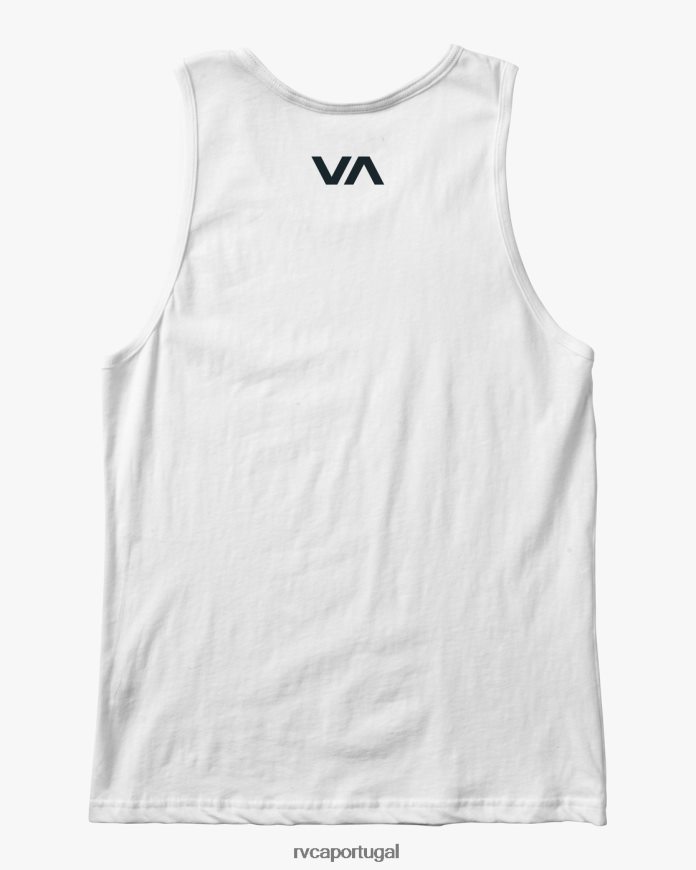 roupas RVCA Rapazes va tanque de desfoque branco N00F2H755