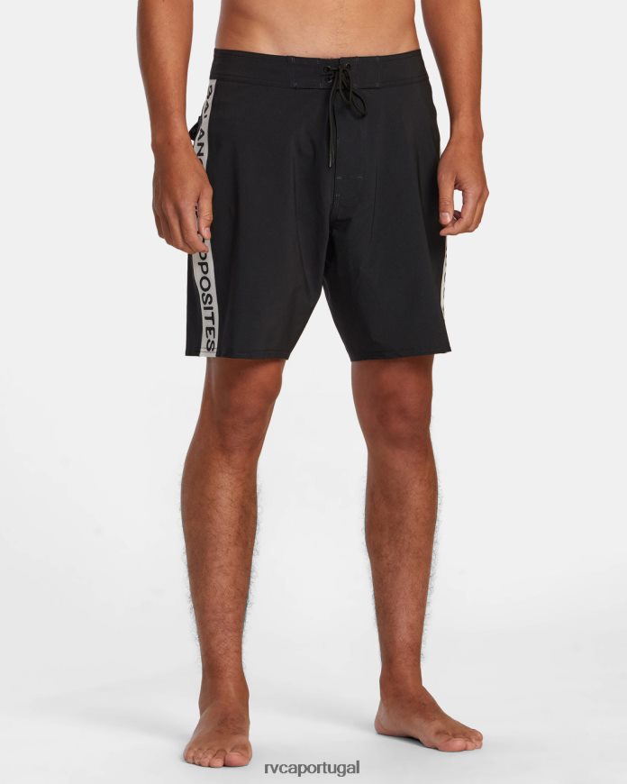 partes inferiores RVCA unissex bermuda apex 18 preto 2 N00F2H494