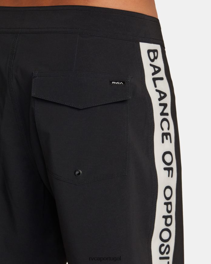 partes inferiores RVCA unissex bermuda apex 18 preto 2 N00F2H494