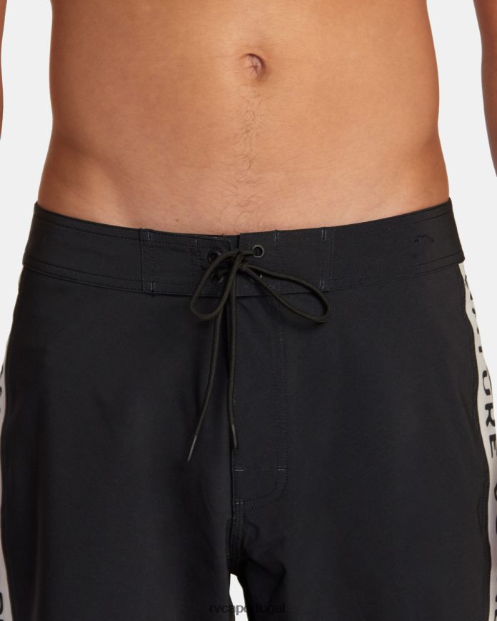 partes inferiores RVCA unissex bermuda apex 18 preto 2 N00F2H494