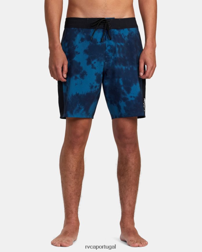 partes inferiores RVCA unissex bermuda apex 18 tie-dye azul N00F2H354