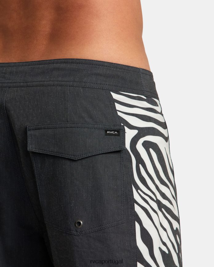 partes inferiores RVCA unissex bermuda bali 17 preto N00F2H41