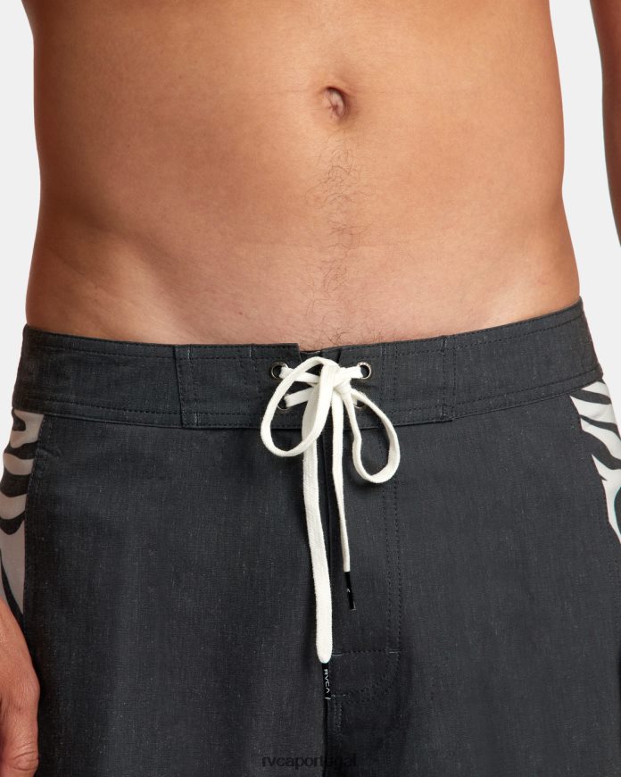partes inferiores RVCA unissex bermuda bali 17 preto N00F2H41