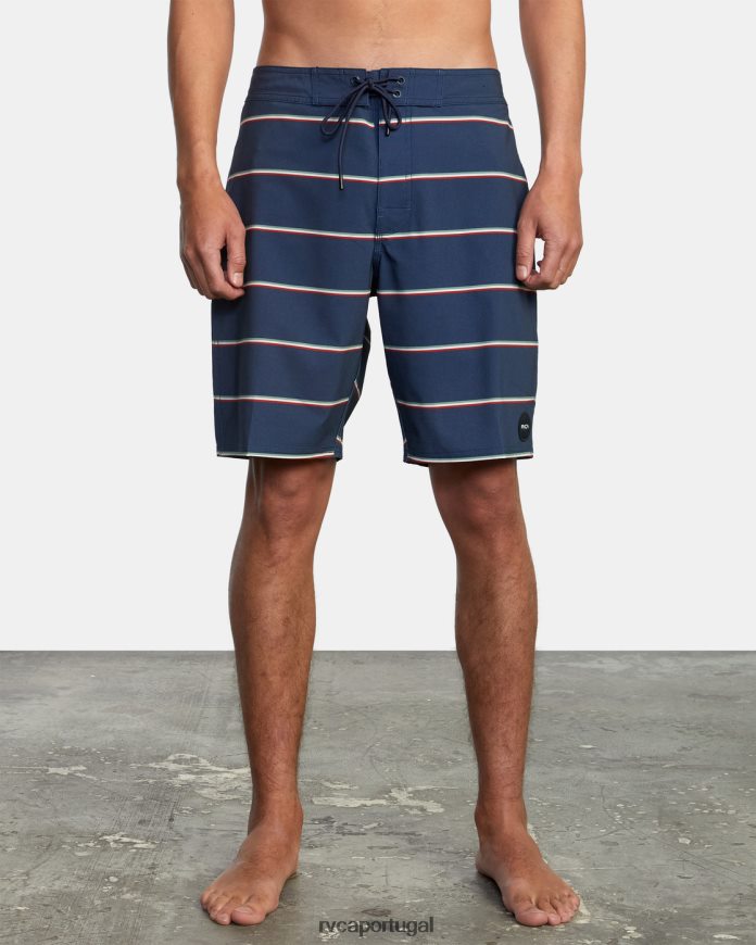 partes inferiores RVCA unissex bermuda bert 19 azul temperamental N00F2H977