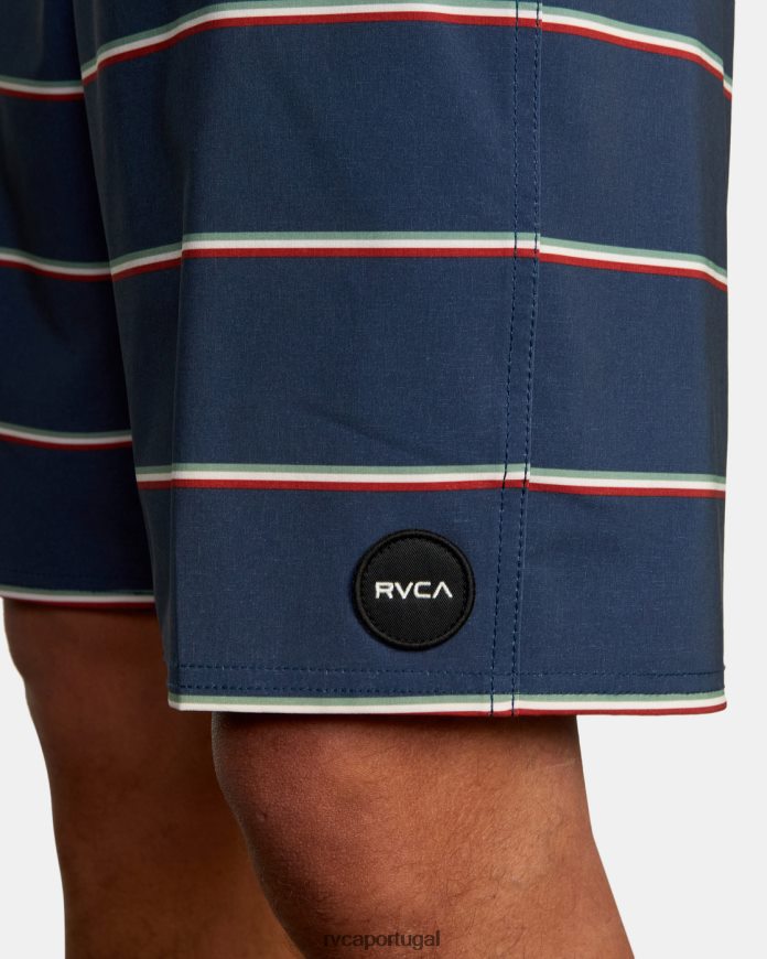 partes inferiores RVCA unissex bermuda bert 19 azul temperamental N00F2H977
