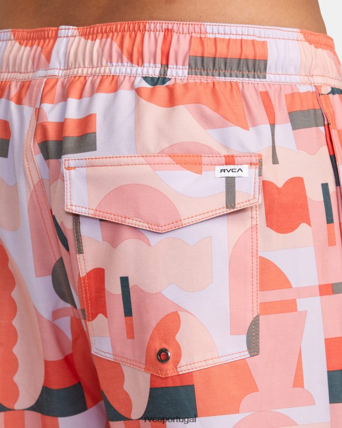 partes inferiores RVCA unissex bermuda jesse brown 17 com cintura elástica festa N00F2H995