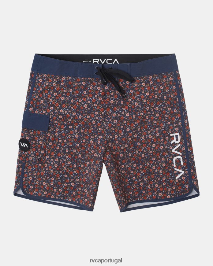 partes inferiores RVCA unissex bermuda oriental 18 azul temperamental N00F2H59