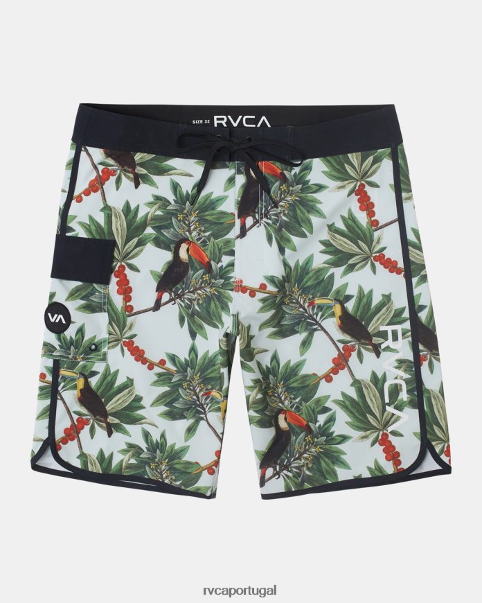 partes inferiores RVCA unissex bermuda oriental 20 Chá verde N00F2H181