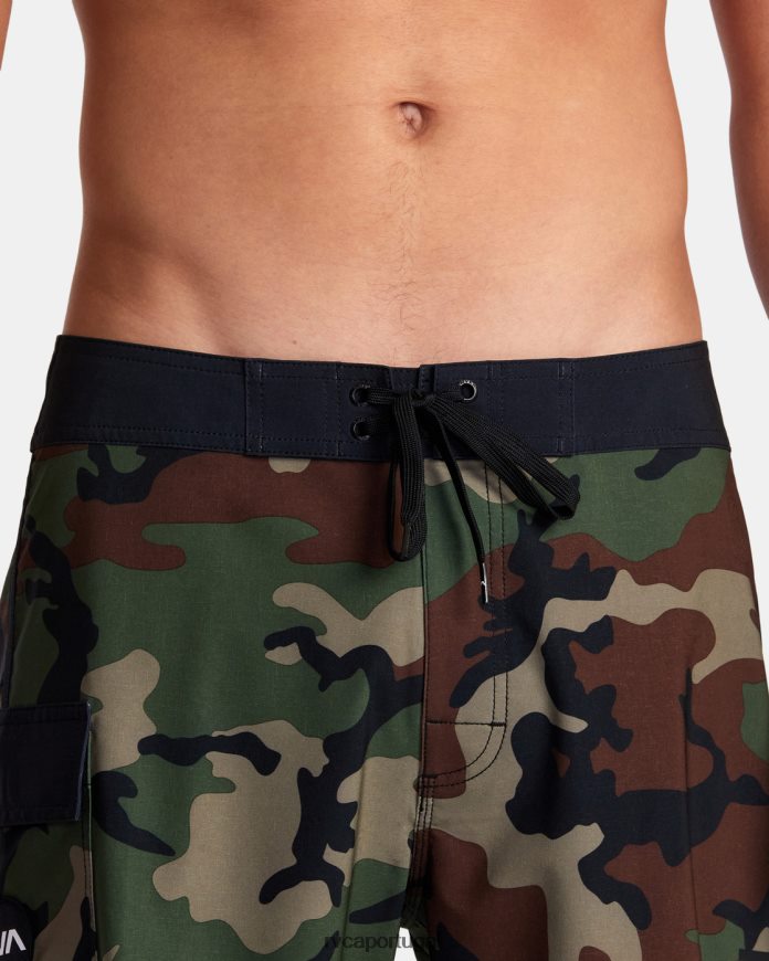 partes inferiores RVCA unissex bermuda oriental 20 camuflagem da floresta N00F2H611