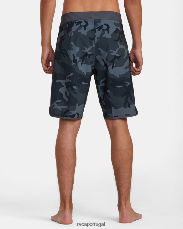 partes inferiores RVCA unissex bermuda oriental 20 camuflagem preta N00F2H730
