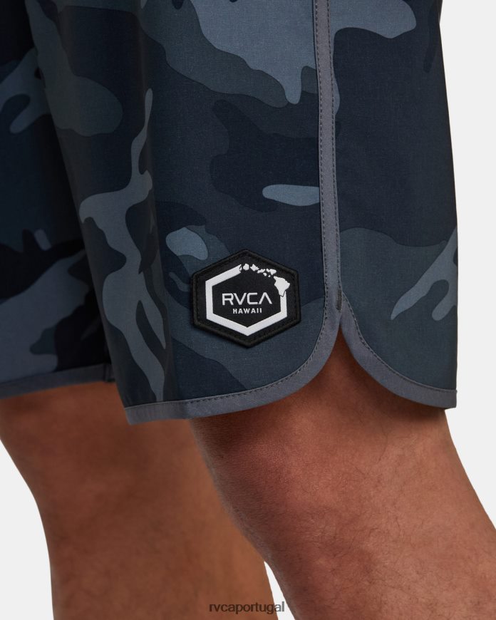 partes inferiores RVCA unissex bermuda oriental 20 camuflagem preta N00F2H730