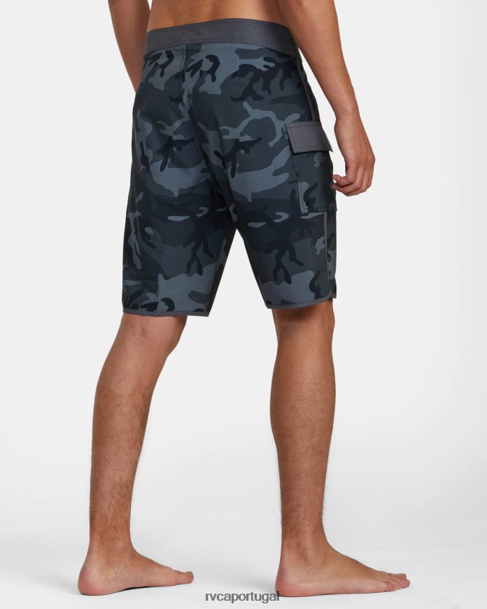 partes inferiores RVCA unissex bermuda oriental 20 camuflagem preta N00F2H730