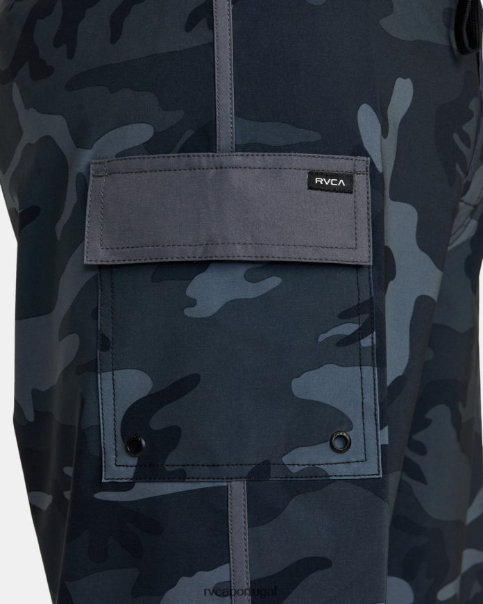 partes inferiores RVCA unissex bermuda oriental 20 camuflagem preta N00F2H730