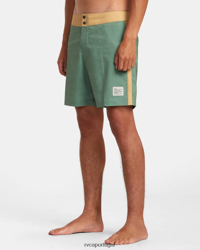 partes inferiores RVCA unissex bermuda pôr do sol 17 verde N00F2H80