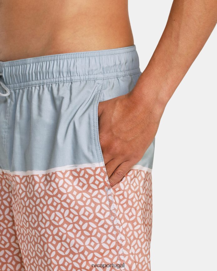 partes inferiores RVCA unissex calções de banho com cintura elástica County 17 esfregar N00F2H624