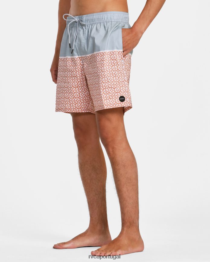 partes inferiores RVCA unissex calções de banho com cintura elástica County 17 esfregar N00F2H624