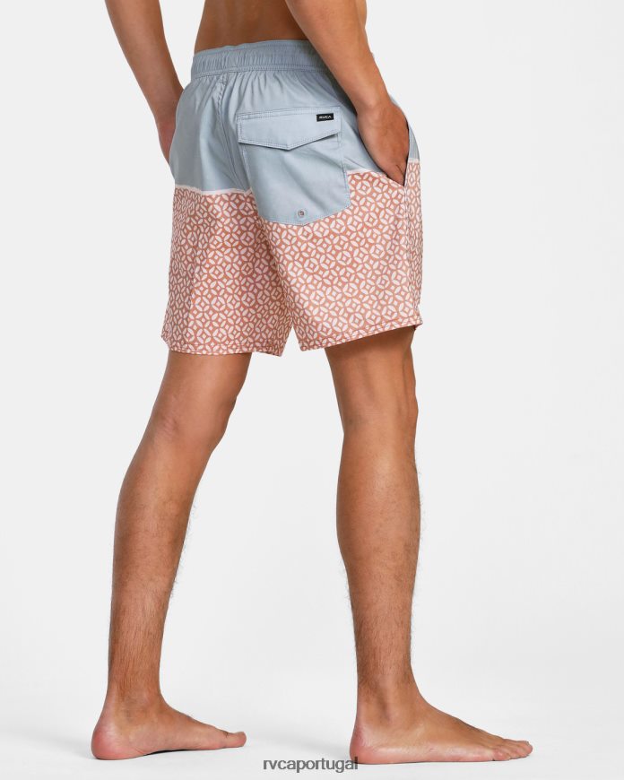 partes inferiores RVCA unissex calções de banho com cintura elástica County 17 esfregar N00F2H624