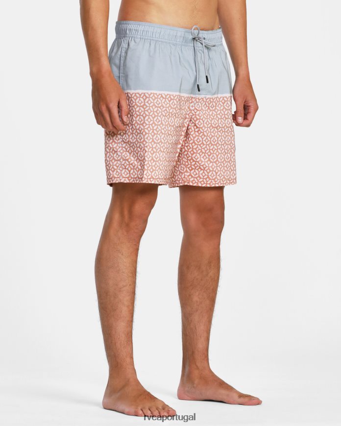 partes inferiores RVCA unissex calções de banho com cintura elástica County 17 esfregar N00F2H624