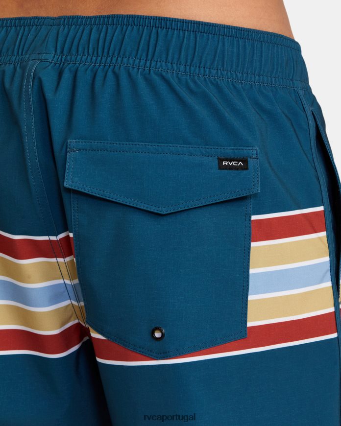 partes inferiores RVCA unissex calções de banho com cintura elástica oriental 17 pato azul N00F2H1019