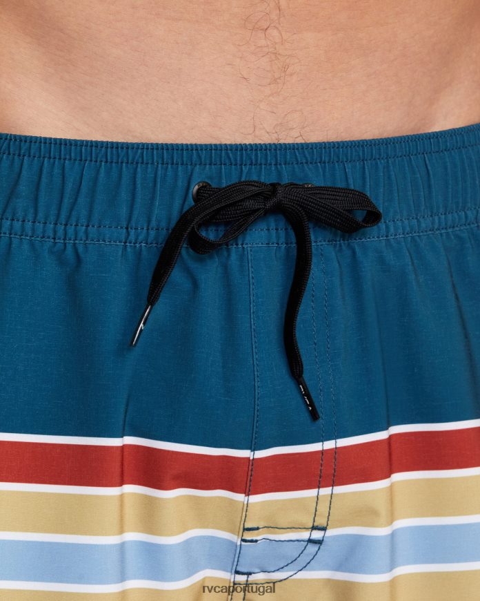 partes inferiores RVCA unissex calções de banho com cintura elástica oriental 17 pato azul N00F2H1019
