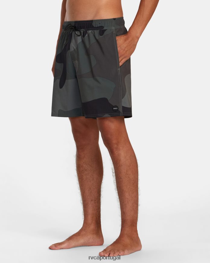 partes inferiores RVCA unissex calções de banho com cintura elástica va 17 camuflagem N00F2H425