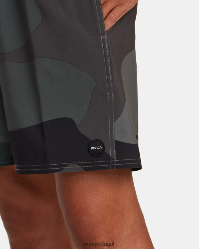 partes inferiores RVCA unissex calções de banho com cintura elástica va 17 camuflagem N00F2H425