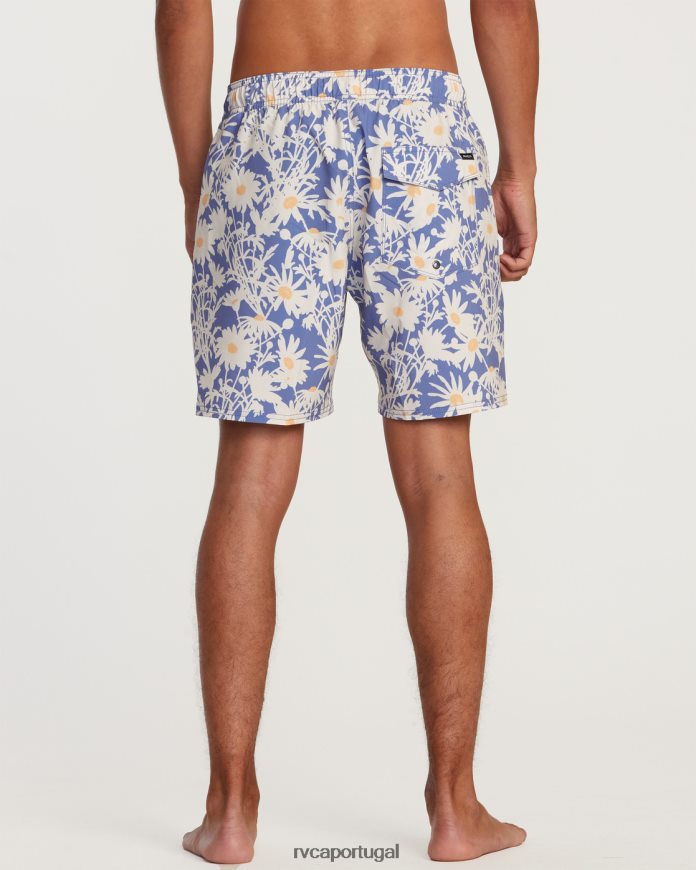 partes inferiores RVCA unissex calções de banho com cintura elástica va pigmento 17 costa N00F2H444