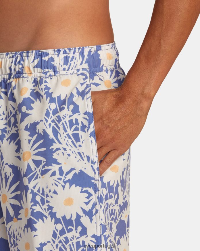 partes inferiores RVCA unissex calções de banho com cintura elástica va pigmento 17 costa N00F2H444