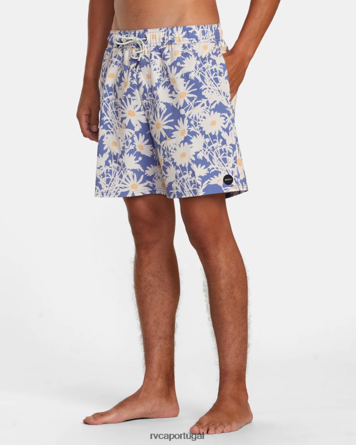 partes inferiores RVCA unissex calções de banho com cintura elástica va pigmento 17 costa N00F2H444
