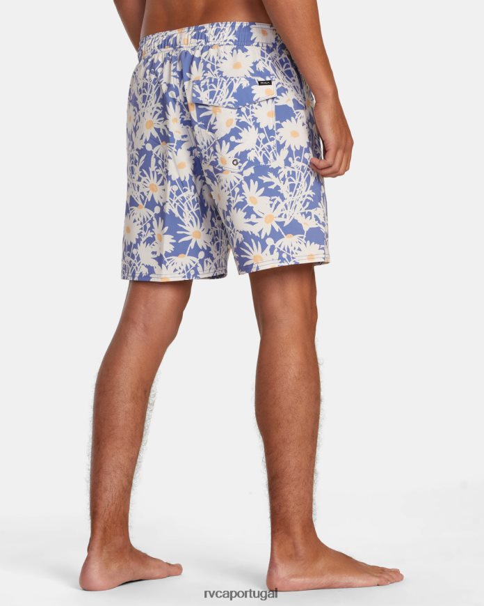 partes inferiores RVCA unissex calções de banho com cintura elástica va pigmento 17 costa N00F2H444