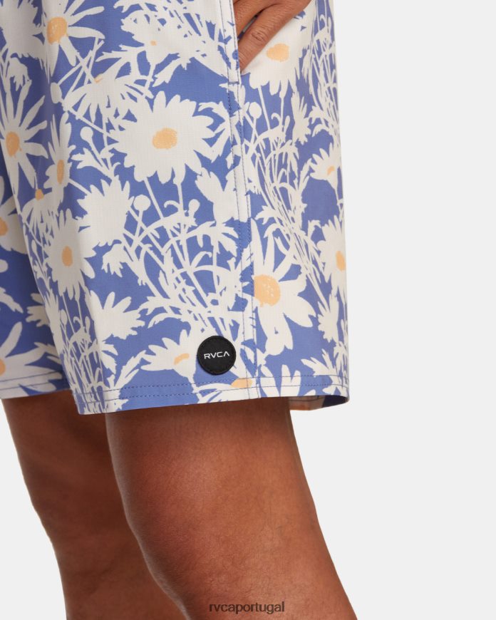 partes inferiores RVCA unissex calções de banho com cintura elástica va pigmento 17 costa N00F2H444