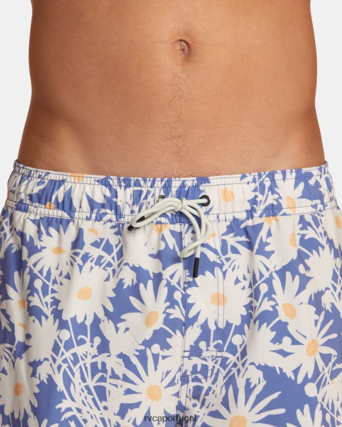 partes inferiores RVCA unissex calções de banho com cintura elástica va pigmento 17 costa N00F2H444